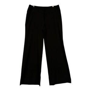 Bisou Bisou Black High Rise Wide Leg Women's Pants Trouser Size 12